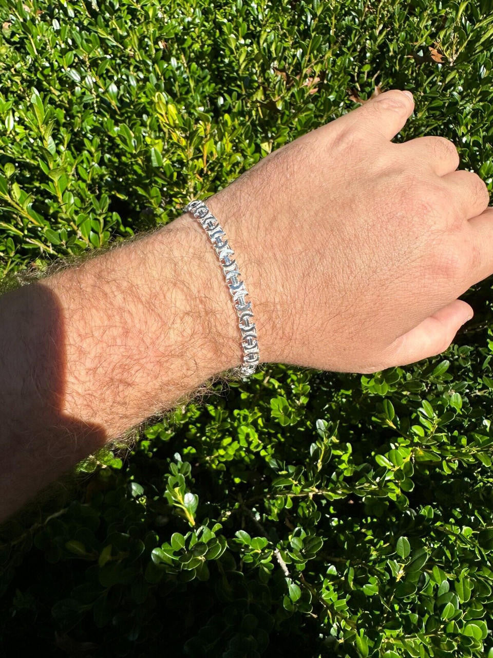 Italiano Silver, Inc. Real Solid 925 Sterling Silver Flat Byzantine Chain Mens Necklace Or Bracelet