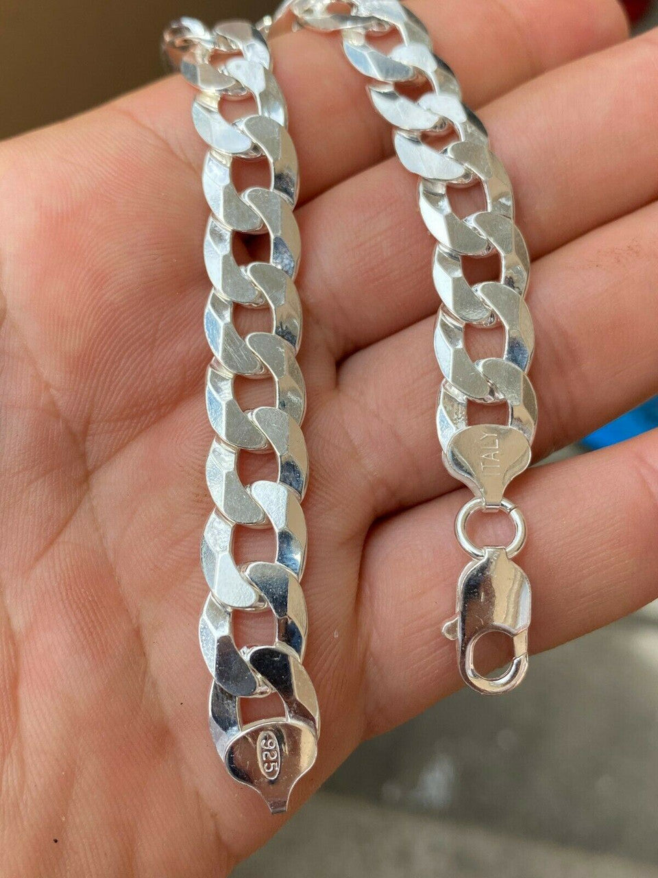 Yizilian Gothic 6M Flat Side Link Chain Bracelet From SILVER925