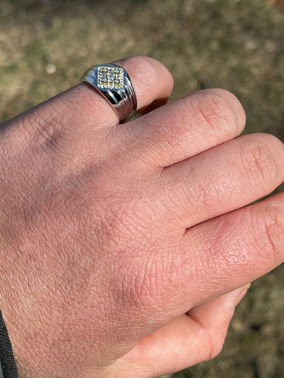 Italiano Silver, Inc Real Solid 925 Sterling Silver Iced CZ Ring Mens Ladies Pinky Band Sizes 6-13