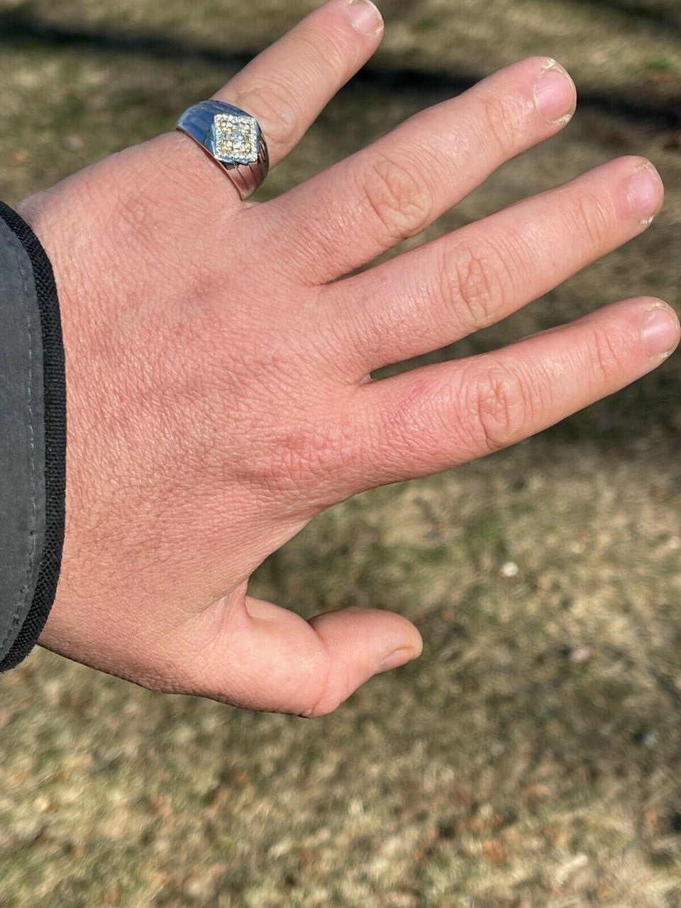 Italiano Silver, Inc Real Solid 925 Sterling Silver Iced CZ Ring Mens Ladies Pinky Band Sizes 6-13