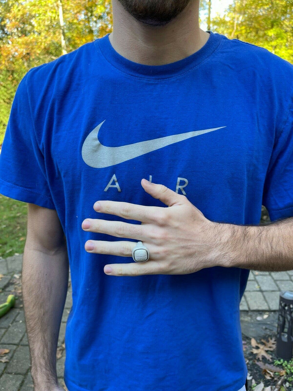 Italiano Silver, Inc Real Solid 925 Sterling Silver Mens Diamond Pinky Ring Hip Hop Iced Jewelry