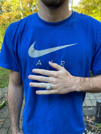 Italiano Silver, Inc Real Solid 925 Sterling Silver Mens Diamond Pinky Ring Hip Hop Iced Jewelry