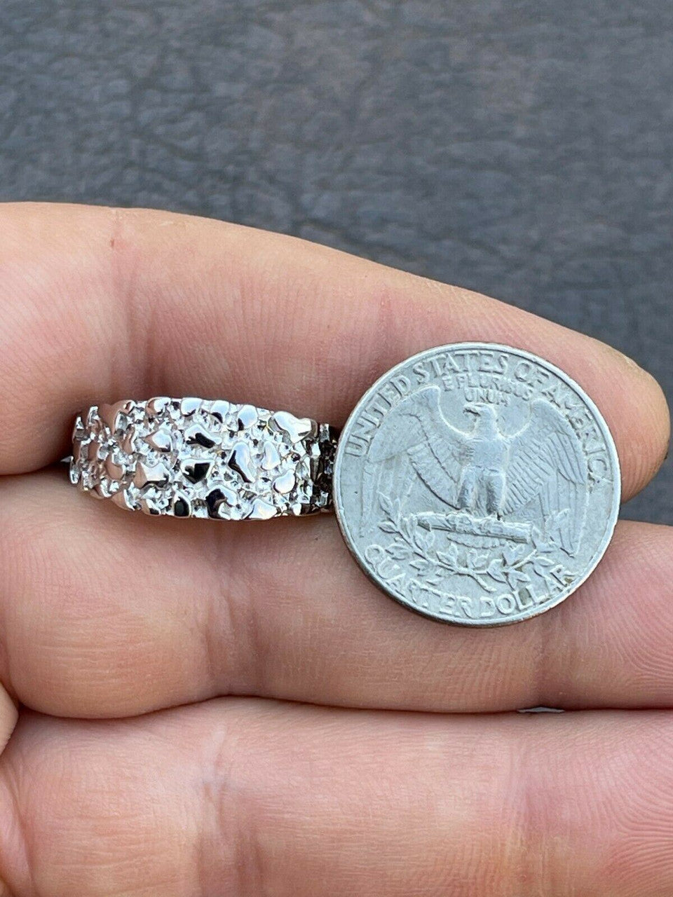 Italiano Silver, Inc REAL Solid 925 Sterling Silver Nugget Band Plain Pinky Or Ring Finger Sizes 6-13