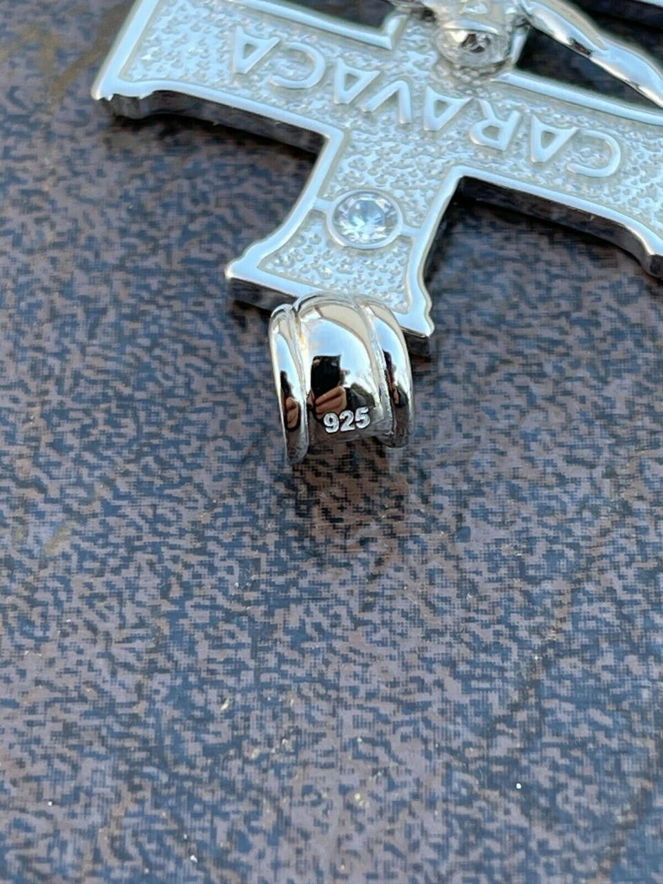 Italiano Silver, Inc Real Solid Sterling 925 Silver Caravaca Cross Double Crucifix Mens LARGE 2.5