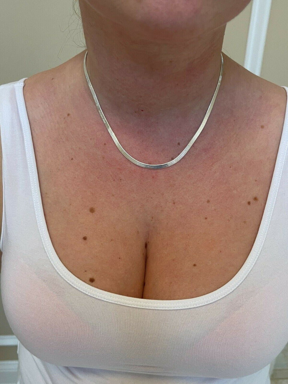 Italiano Silver, Inc Solid 925 Sterling Silver Herringbone Chain Necklace 3-9mm 14- 28 Diamond Cut