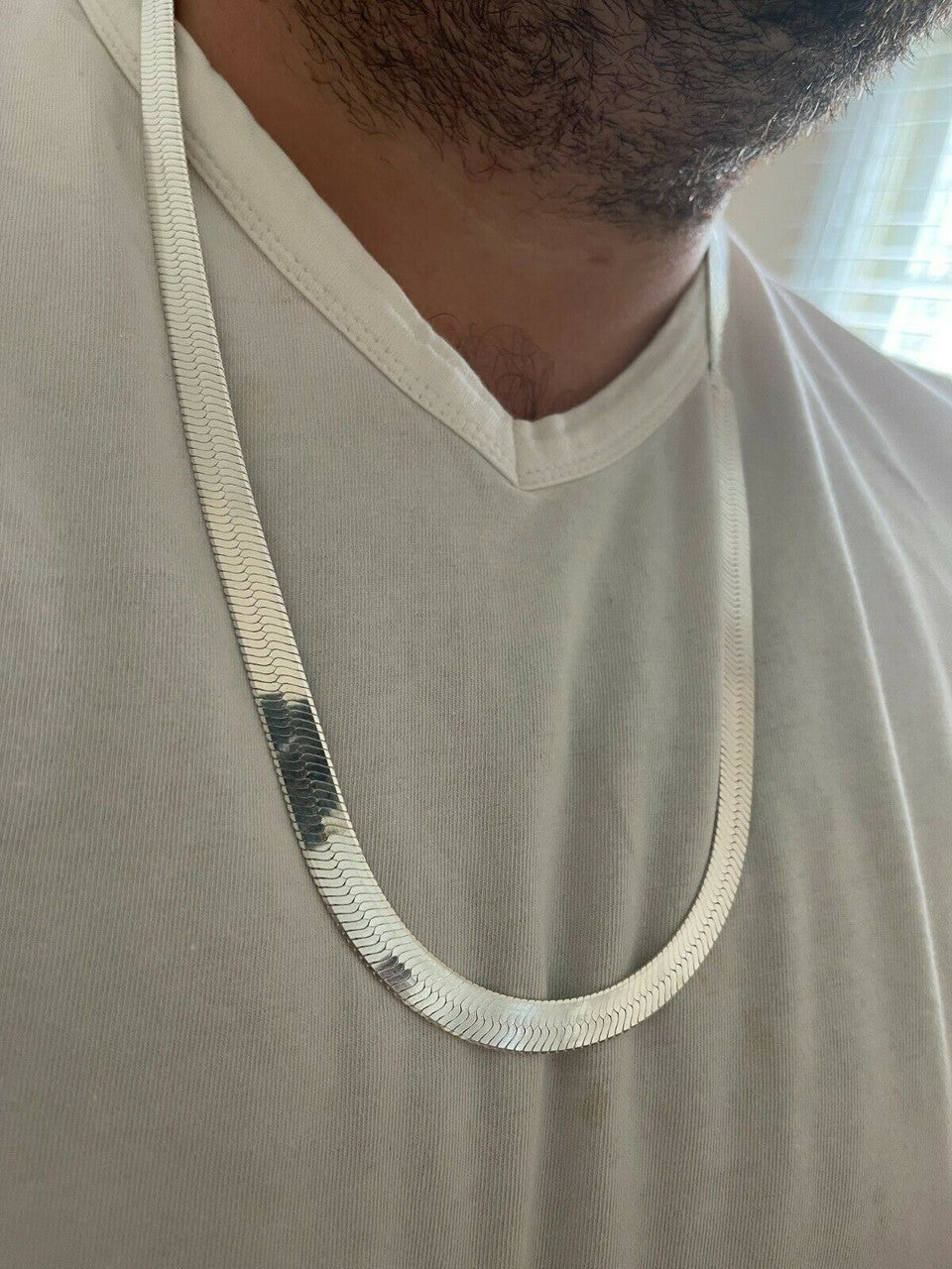 Italiano Silver, Inc Solid 925 Sterling Silver Herringbone Chain Necklace 3-9mm 14- 28 Diamond Cut