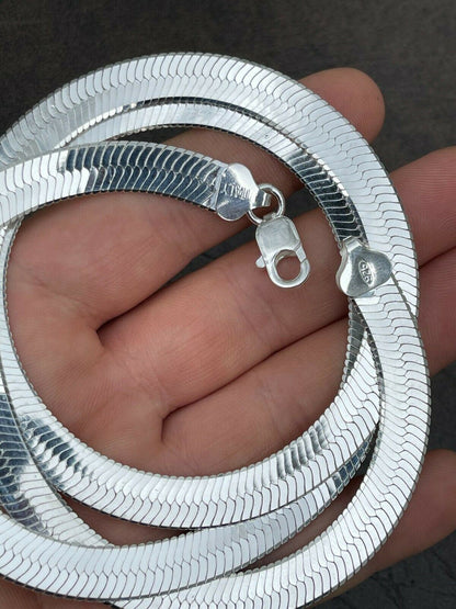 Italiano Silver, Inc Solid 925 Sterling Silver Herringbone Chain Necklace 3-9mm 14- 28 Diamond Cut