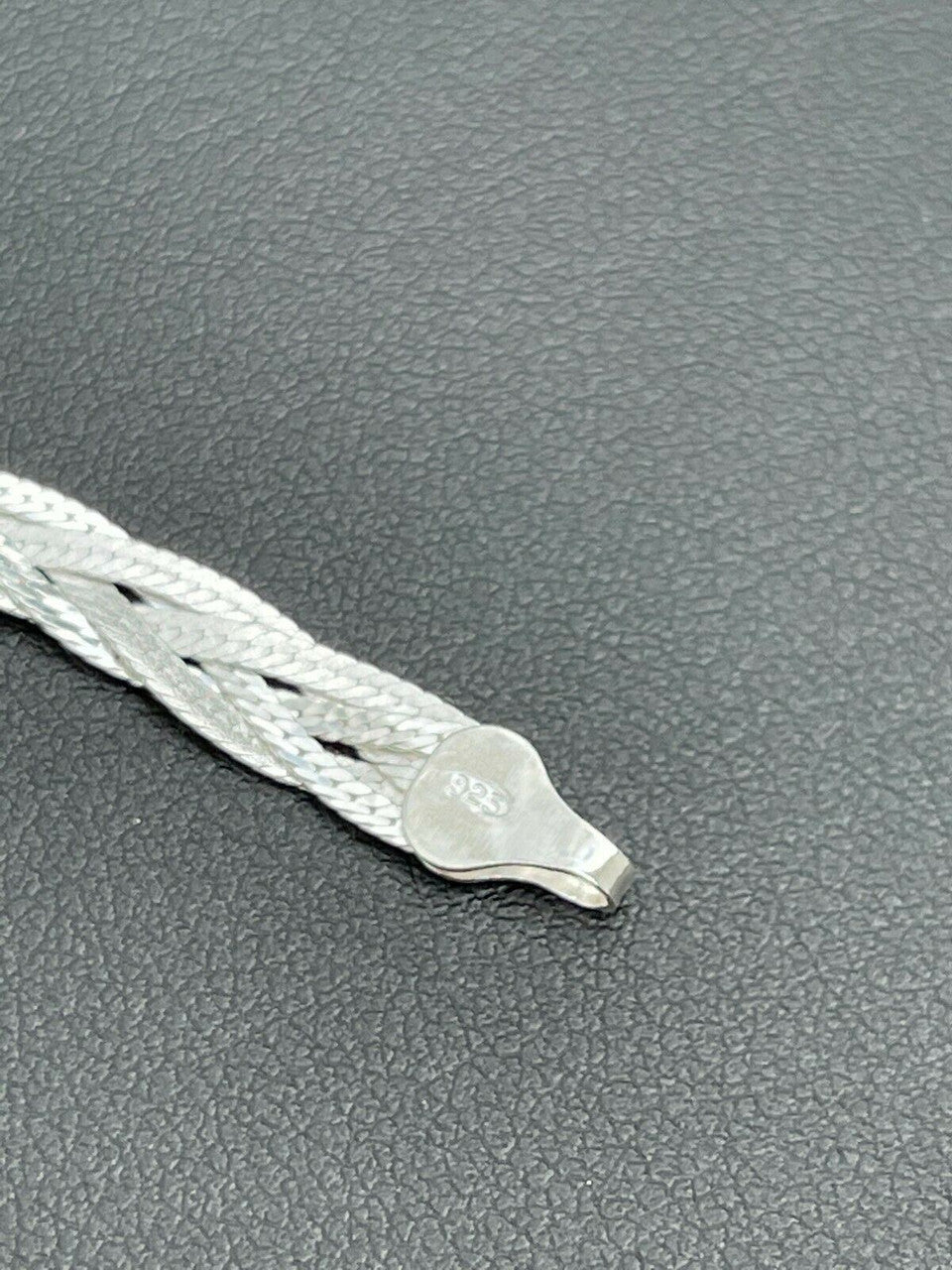 Italiano Silver, Inc Solid 925 Sterling Silver Ladies 6mm Twisted Braided Herringbone Bracelet ITALY