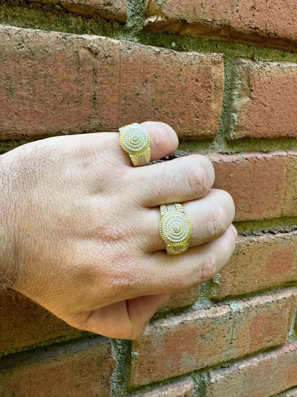 Italiano Silver, Inc. The OG Ring - Harlembling Classic Since 2018 - 14k Gold Vermeil 925 Silver - CZ Stones