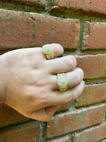 Italiano Silver, Inc. The OG Ring - Harlembling Classic Since 2018 - 14k Gold Vermeil 925 Silver - CZ Stones