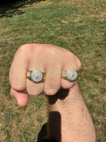 Italiano Silver, Inc. The OG Ring - Harlembling Classic Since 2018 - 14k Gold Vermeil 925 Silver - CZ Stones