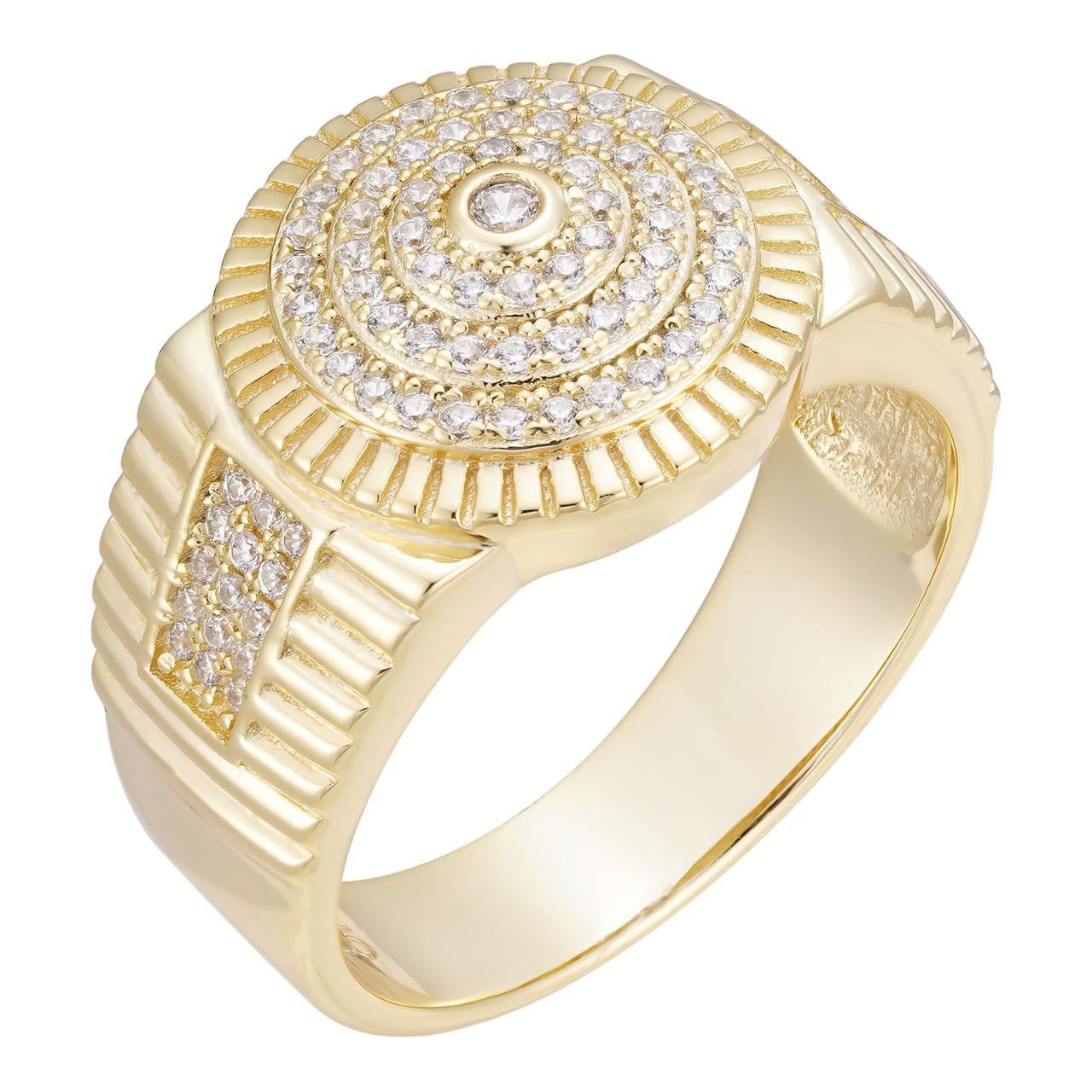Italiano Silver, Inc. The OG Ring - Harlembling Classic Since 2018 - 14k Gold Vermeil 925 Silver - CZ Stones