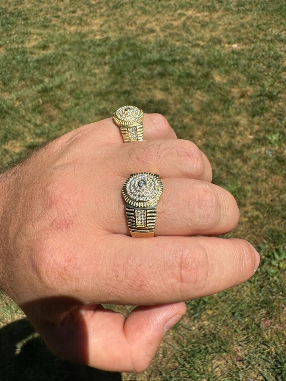 Italiano Silver, Inc. The OG Ring - Harlembling Classic Since 2018 - 14k Gold Vermeil 925 Silver - CZ Stones