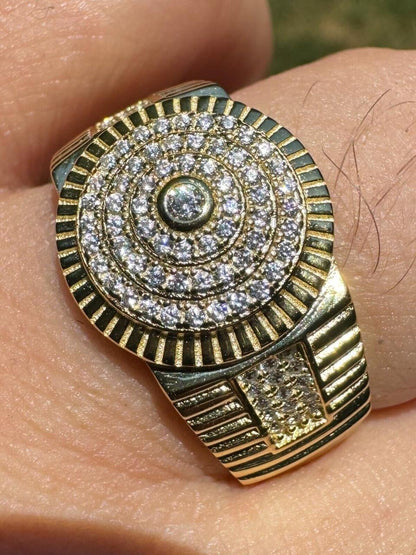 Italiano Silver, Inc. The OG Ring - Harlembling Classic Since 2018 - 14k Gold Vermeil 925 Silver - CZ Stones