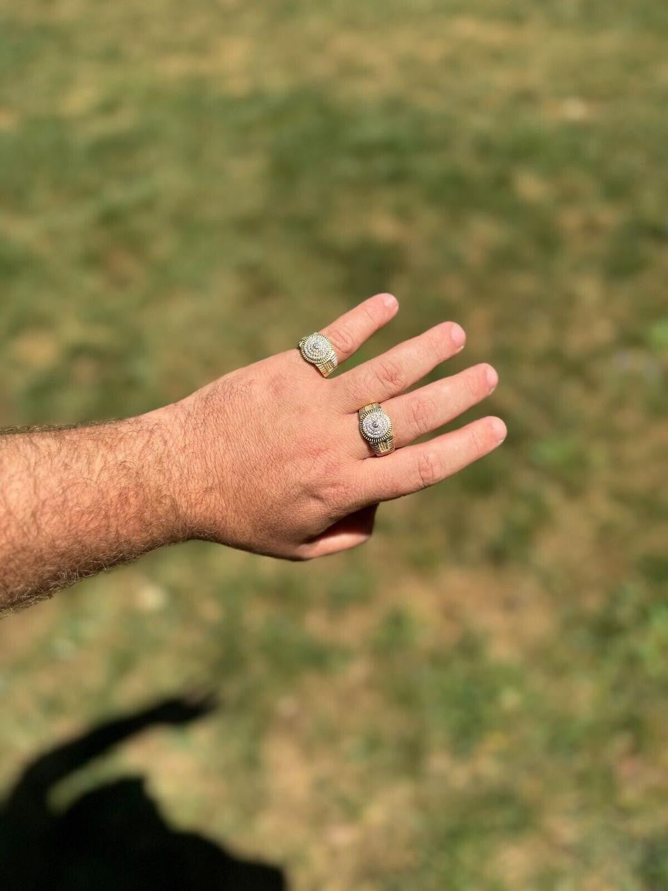 Italiano Silver, Inc. The OG Ring - Harlembling Classic Since 2018 - 14k Gold Vermeil 925 Silver - CZ Stones