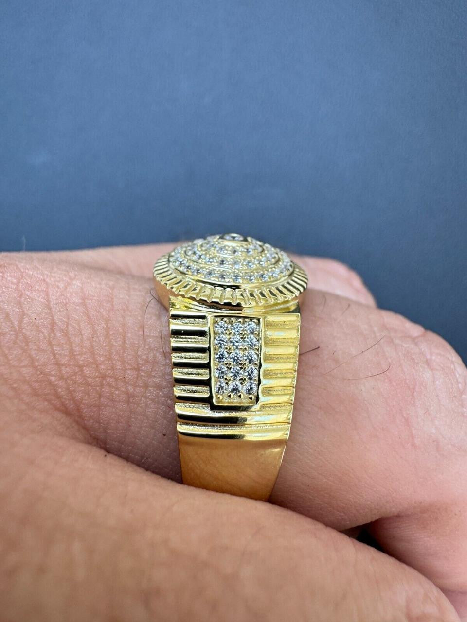 Italiano Silver, Inc. The OG Ring - Harlembling Classic Since 2018 - 14k Gold Vermeil 925 Silver - CZ Stones