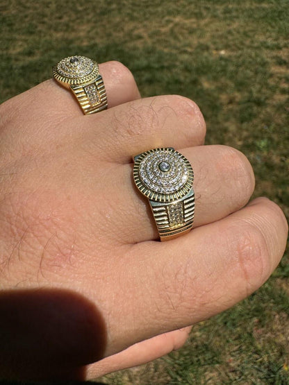 Italiano Silver, Inc. The OG Ring - Harlembling Classic Since 2018 - 14k Gold Vermeil 925 Silver - CZ Stones