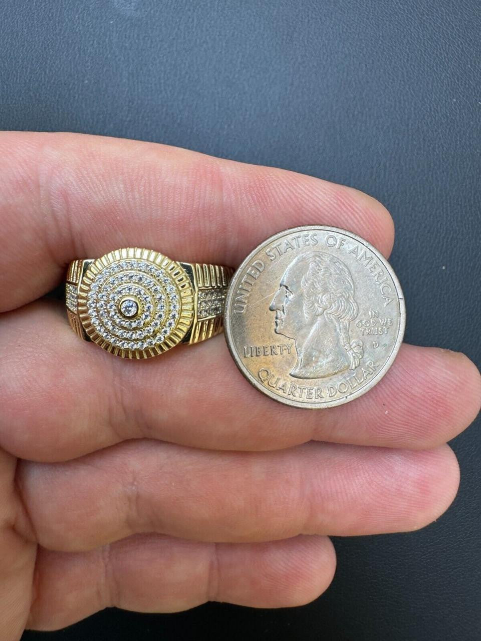 Italiano Silver, Inc. The OG Ring - Harlembling Classic Since 2018 - 14k Gold Vermeil 925 Silver - CZ Stones