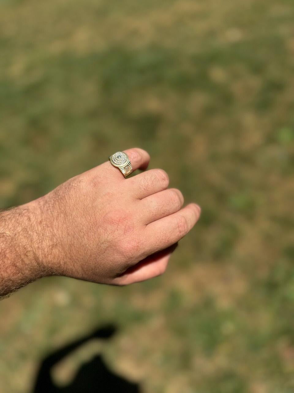 Italiano Silver, Inc. The OG Ring - Harlembling Classic Since 2018 - 14k Gold Vermeil 925 Silver - CZ Stones