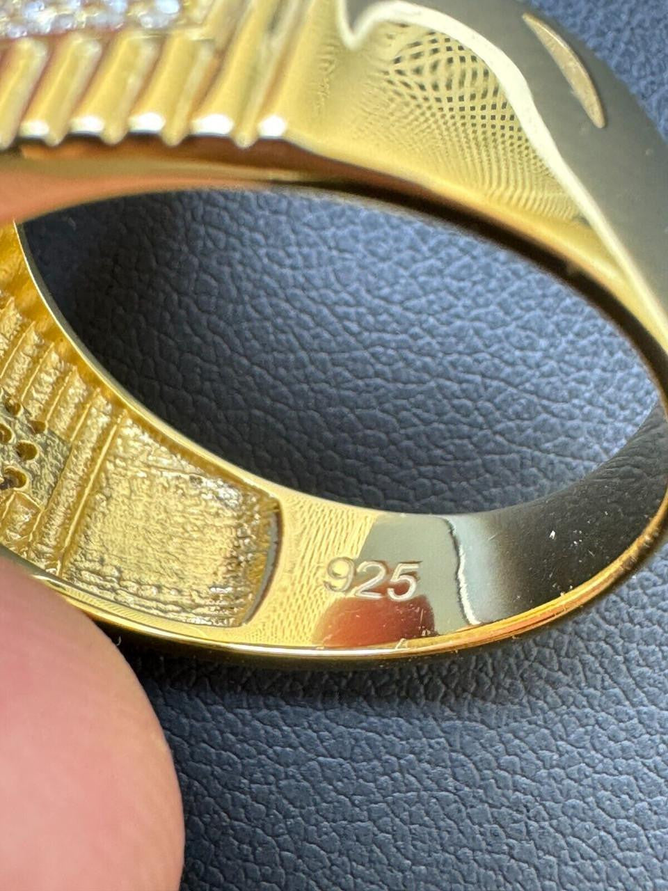 Italiano Silver, Inc. The OG Ring - Harlembling Classic Since 2018 - 14k Gold Vermeil 925 Silver - CZ Stones