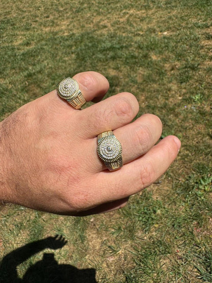 Italiano Silver, Inc. The OG Ring - Harlembling Classic Since 2018 - 14k Gold Vermeil 925 Silver - CZ Stones