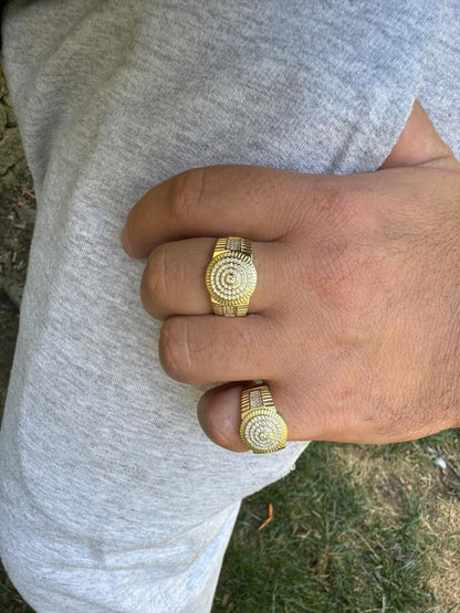 Italiano Silver, Inc. The OG Ring - Harlembling Classic Since 2018 - 14k Gold Vermeil 925 Silver - CZ Stones