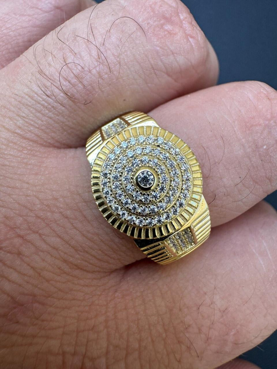 Italiano Silver, Inc. The OG Ring - Harlembling Classic Since 2018 - 14k Gold Vermeil 925 Silver - CZ Stones