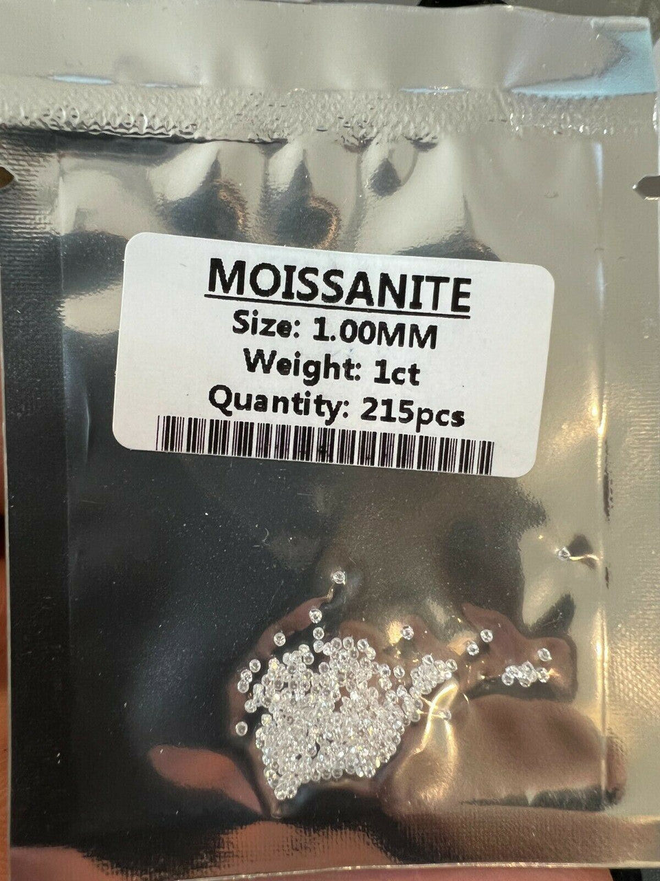 Loose Moissanite Real Gem 0.8mm-3mm ALL SIZES 1ct TW Parcel Melee Stone D VVS