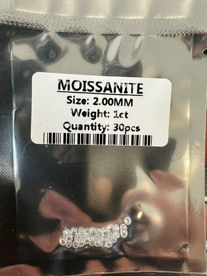 Loose Moissanite Real Gem 0.8mm-3mm ALL SIZES 1ct TW Parcel Melee Stone D VVS