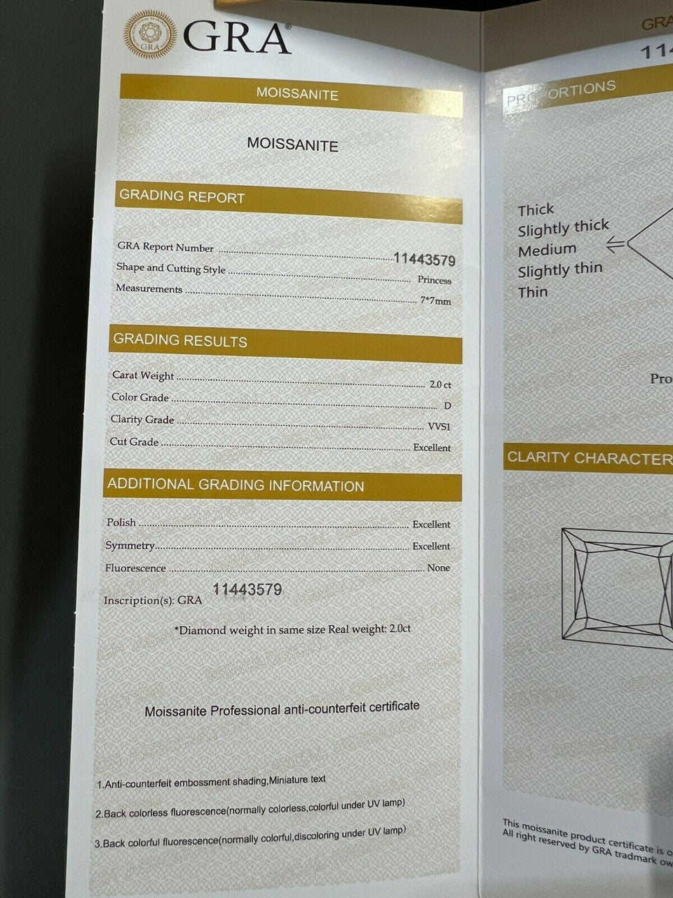 Loose Square Princess Moissanite Real Stone W GRA Certificate 1.5-10mm Diamond