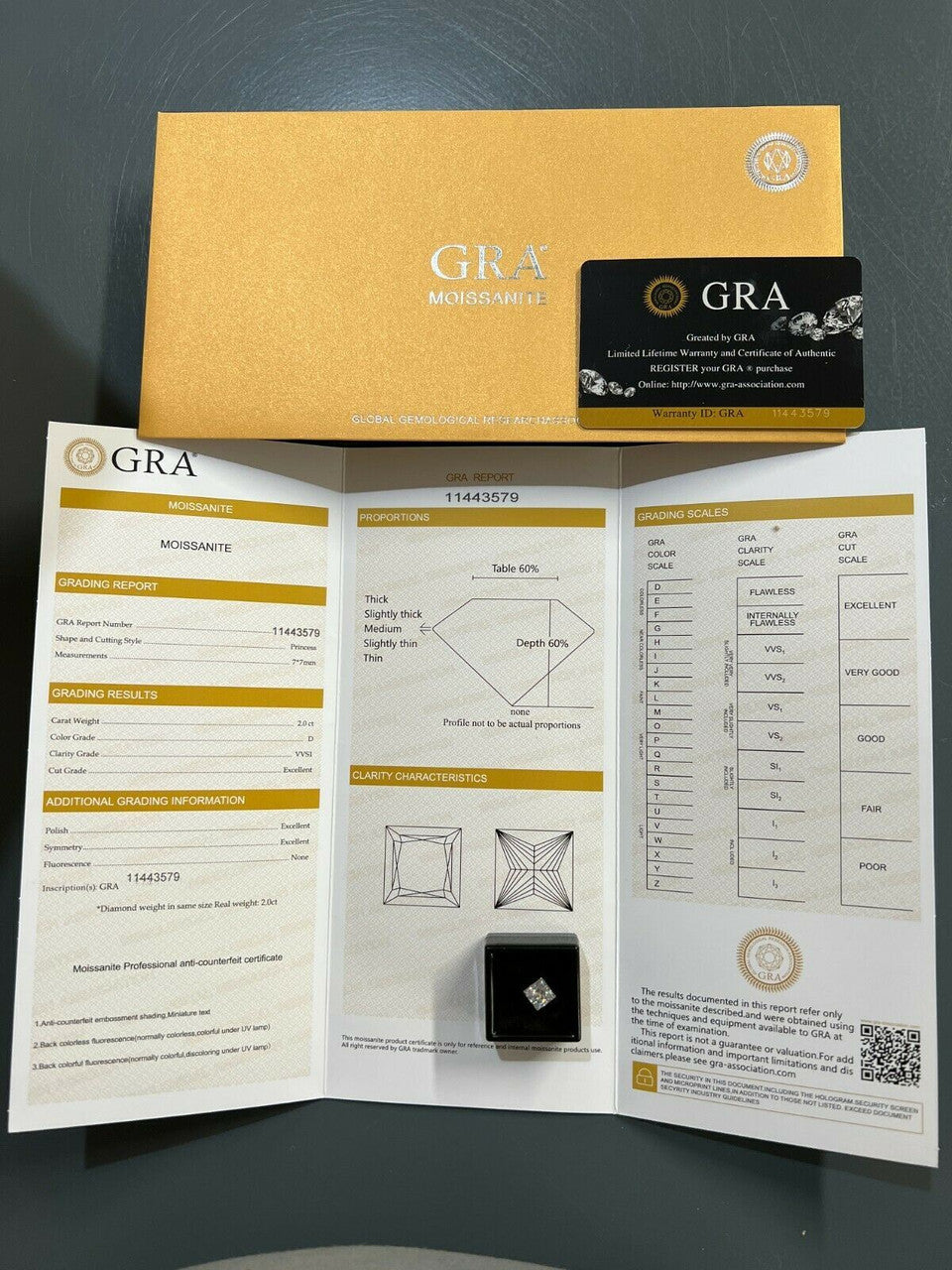 Loose Square Princess Moissanite Real Stone W GRA Certificate 1.5-10mm Diamond