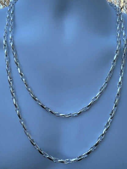 Mens 925 Sterling Silver 5mm Custom Anchor Rolo Link Chain Necklace Or Bracelet