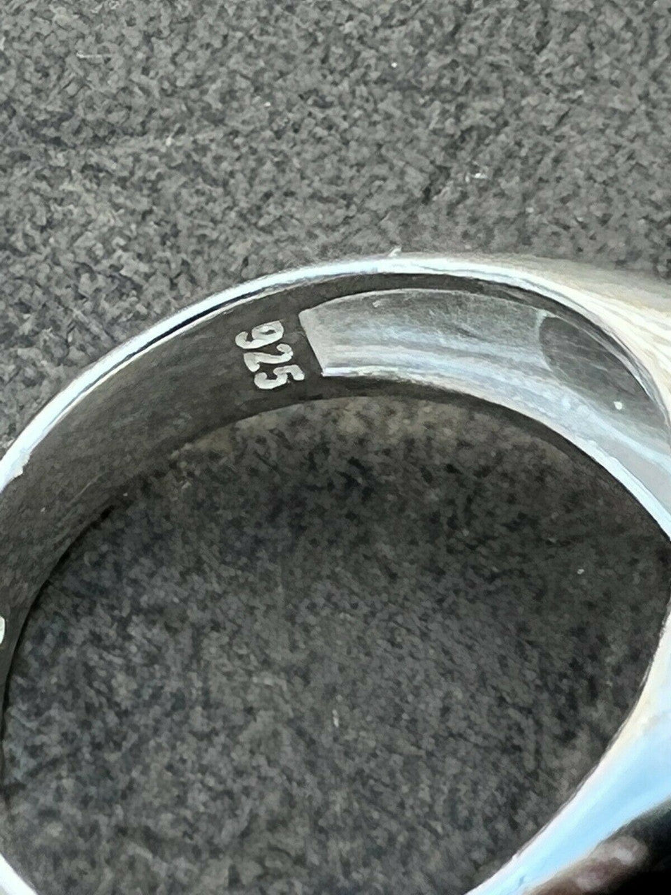 Mens Real Solid 925 Sterling Silver Iced Diamond Ring Hip Hop Sz 7 8 9 10 11 12