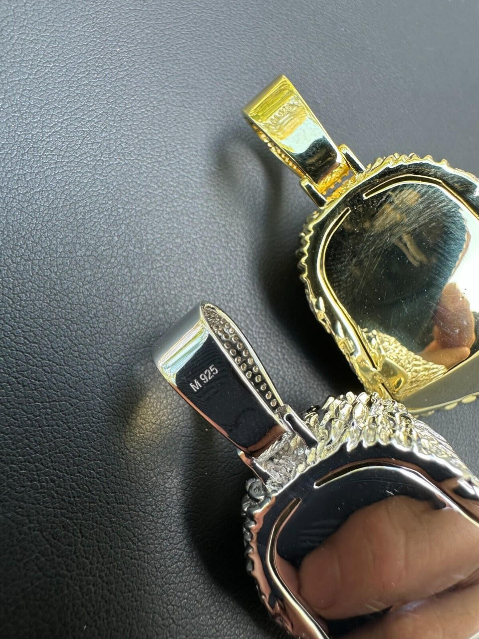 MOISSANITE 925 Silver Gold Plated Iced 3D Bald Eagle Pendant Hip Hop Necklace