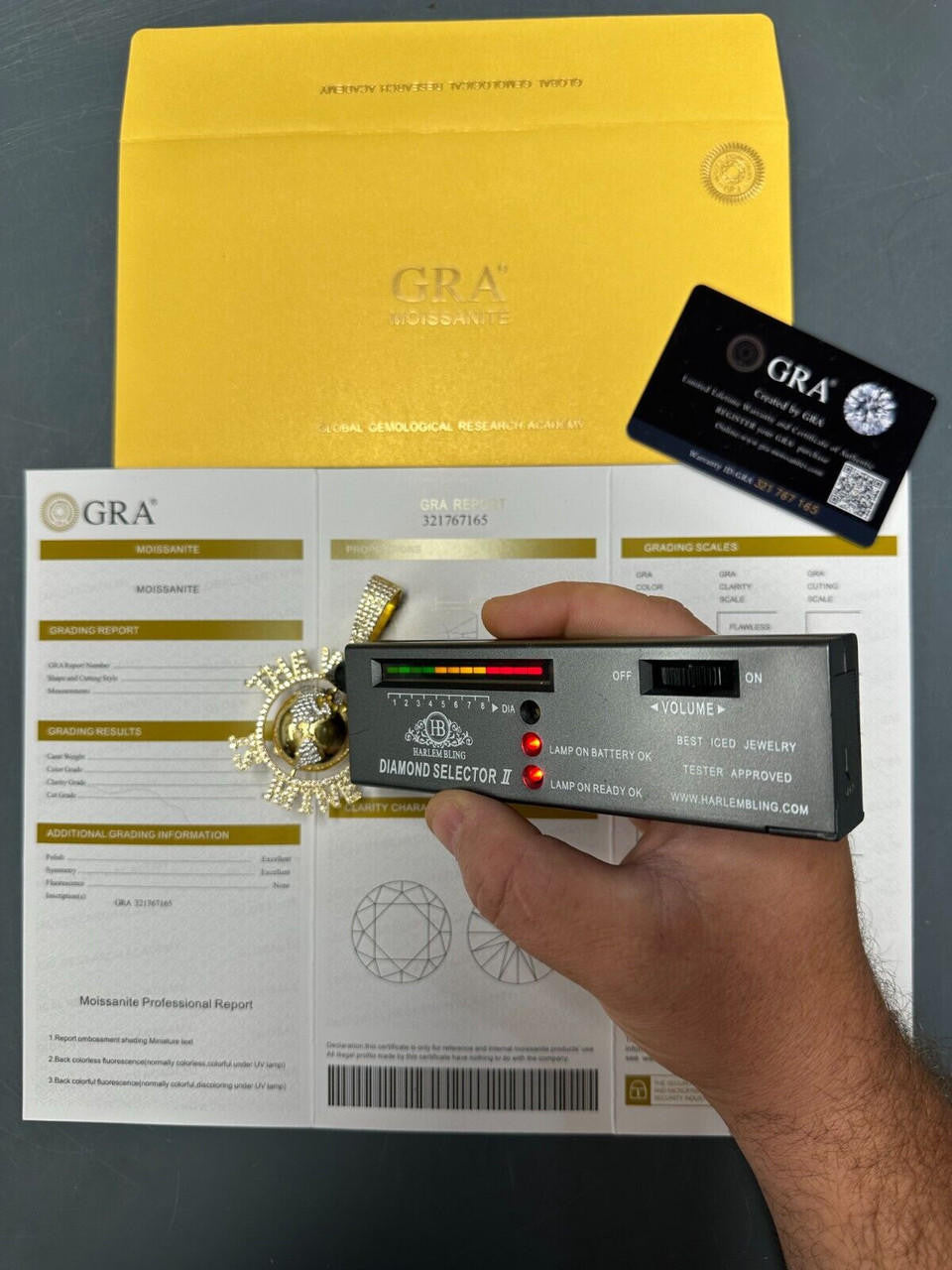 MOISSANITE Hip Hop 925 Silver Iced World Is Mine Spinning Globe Pendant Necklace