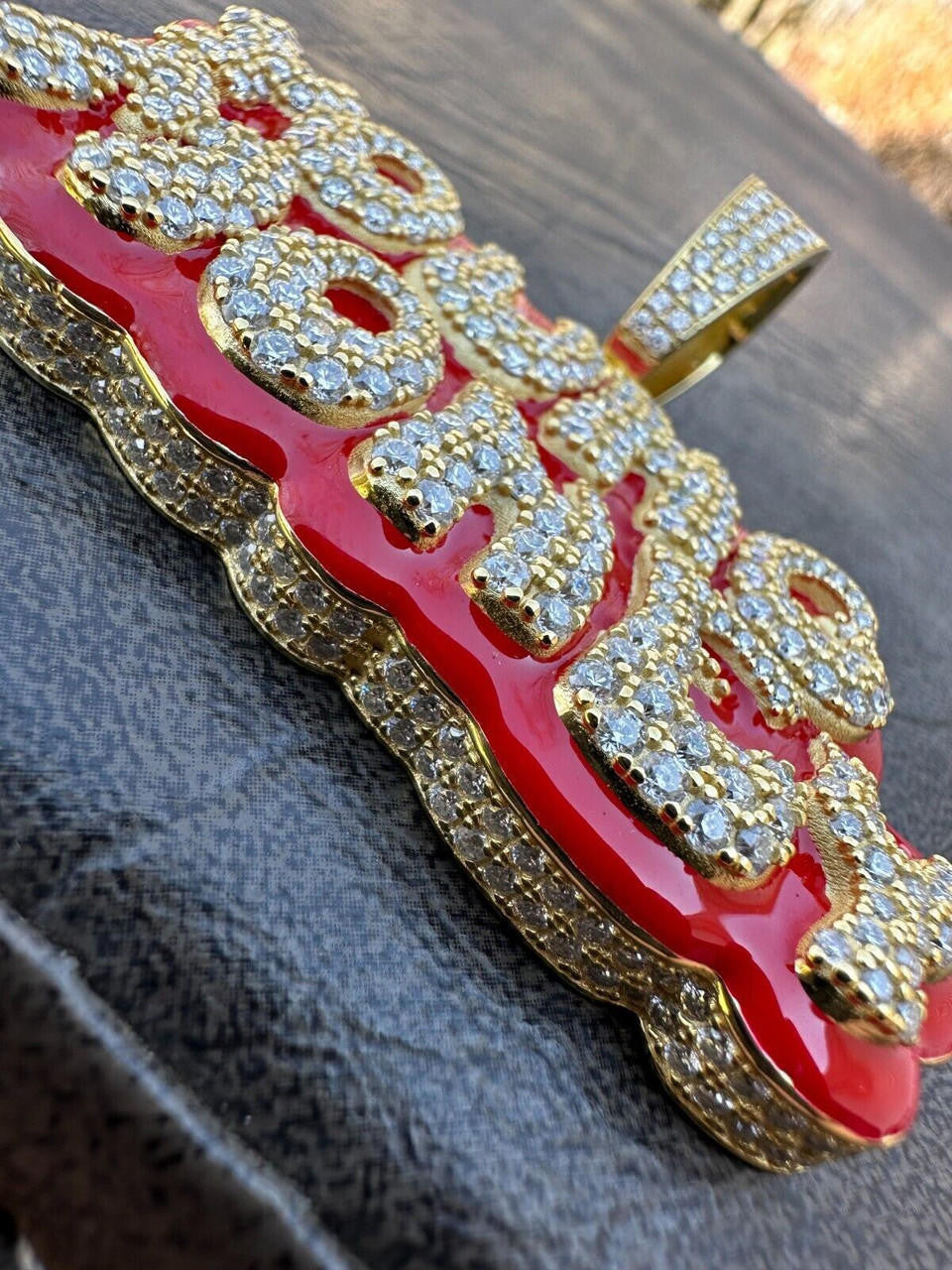 MOISSANITE Real 925 Silver / 14k Gold Iced YOUNG MONEY Hip Hop Pendant Necklace