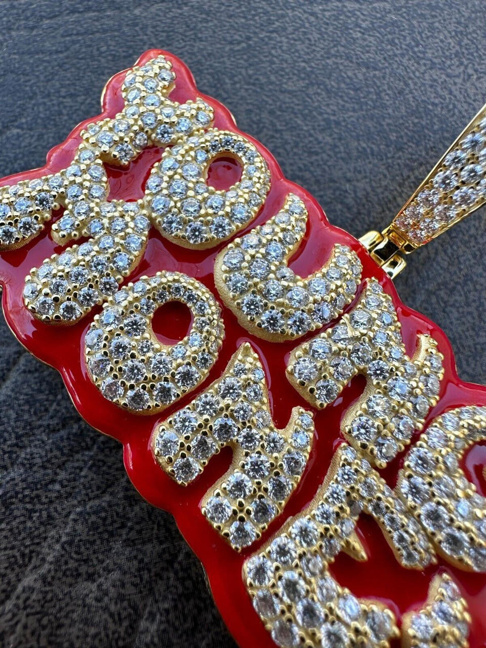 MOISSANITE Real 925 Silver / 14k Gold Iced YOUNG MONEY Hip Hop Pendant Necklace