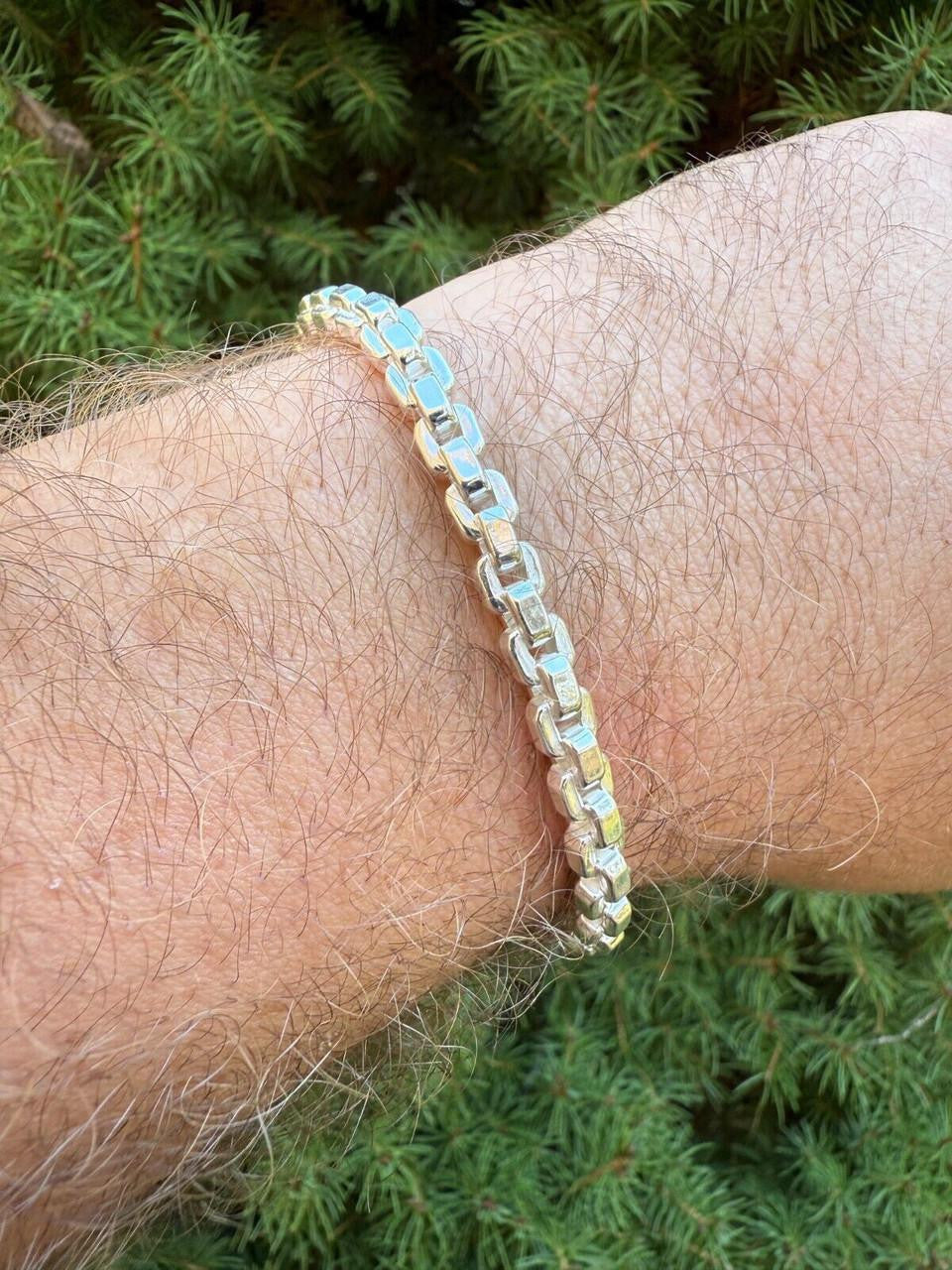 Puffed Rolo Bracelet - Hollow 925 Sterling Silver - 7"-9" - 5mm