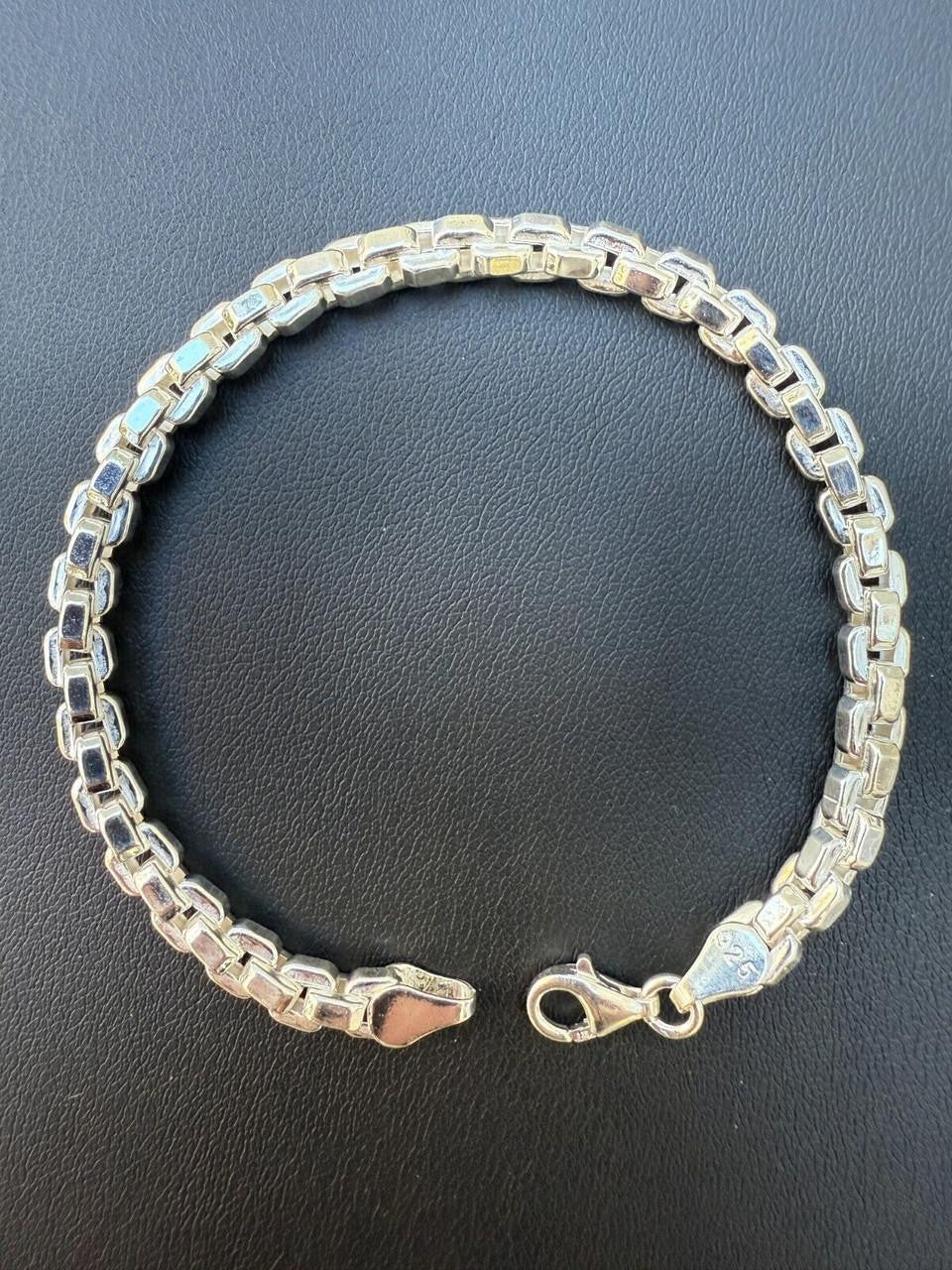 Puffed Rolo Bracelet - Hollow 925 Sterling Silver - 7"-9" - 5mm