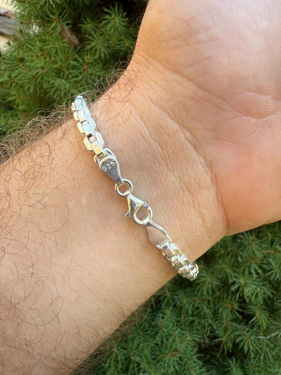 Puffed Rolo Bracelet - Hollow 925 Sterling Silver - 7"-9" - 5mm