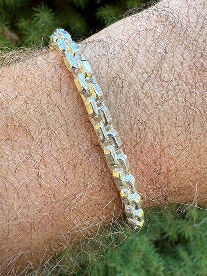 Puffed Rolo Bracelet - Hollow 925 Sterling Silver - 7"-9" - 5mm