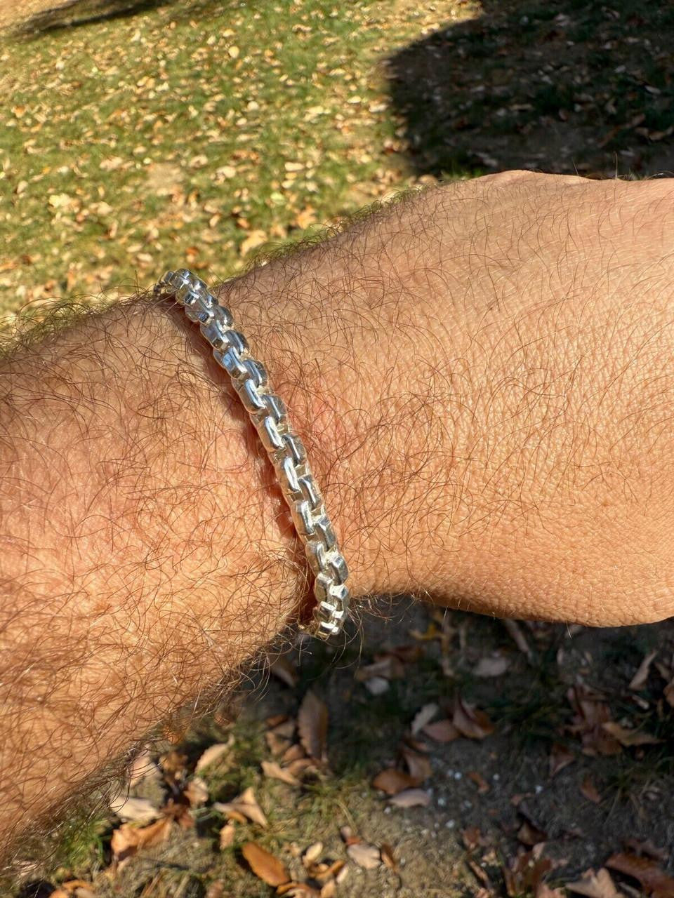 Puffed Rolo Bracelet - Hollow 925 Sterling Silver - 7"-9" - 5mm