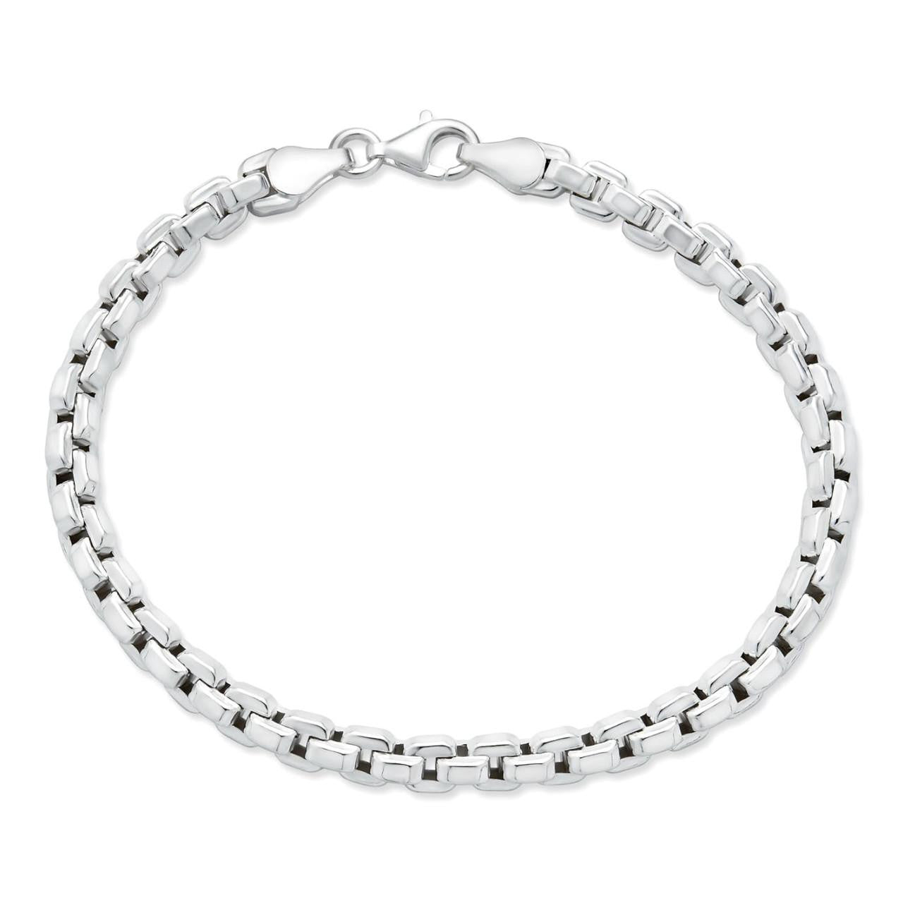 Puffed Rolo Bracelet - Hollow 925 Sterling Silver - 7"-9" - 5mm
