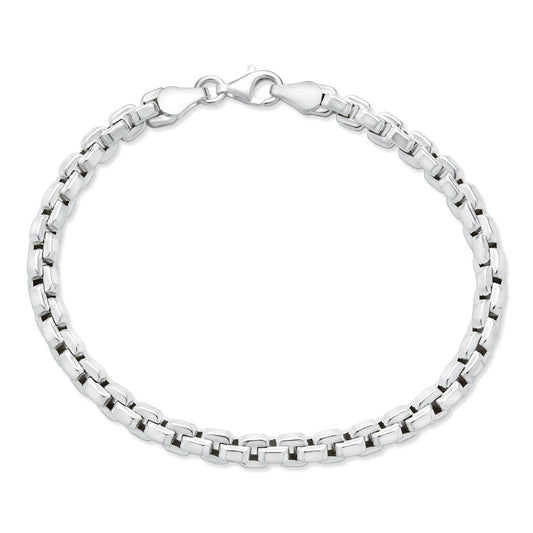 Puffed Rolo Bracelet - Hollow 925 Sterling Silver - 7"-9" - 5mm
