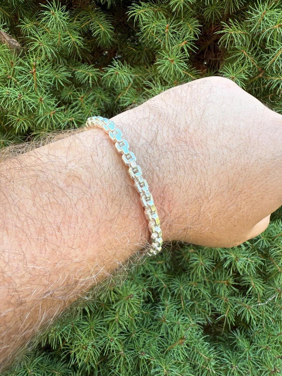 Puffed Rolo Bracelet - Hollow 925 Sterling Silver - 7"-9" - 5mm