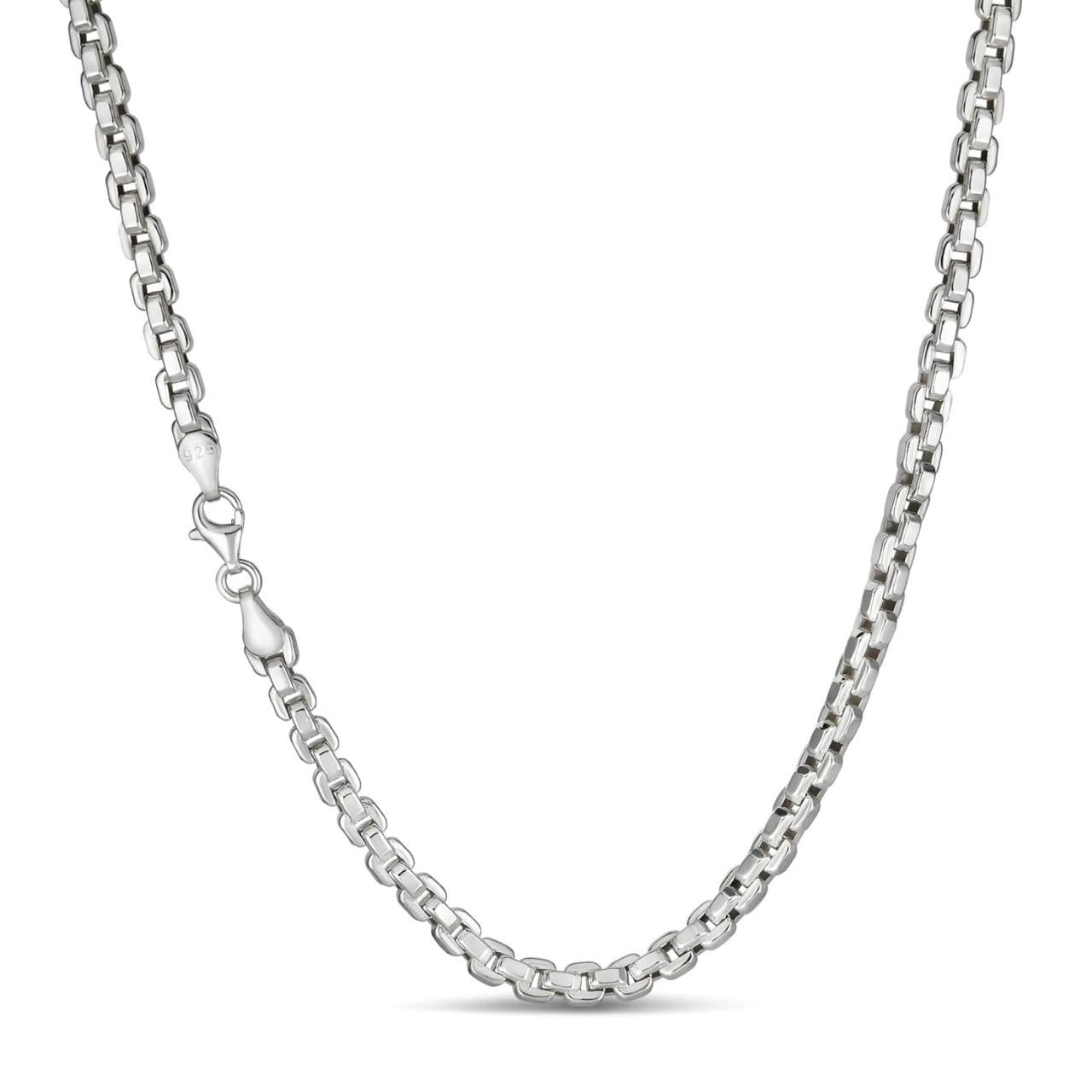 Puffed Rolo Chain Necklace - Hollow 925 Sterling Silver - 16"-28" - 5mm