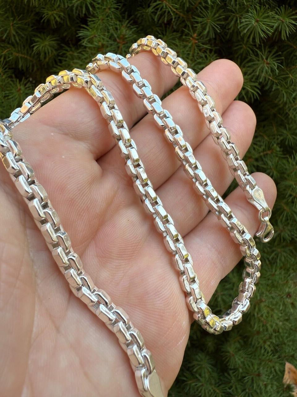 Puffed Rolo Chain Necklace - Hollow 925 Sterling Silver - 16"-28" - 5mm