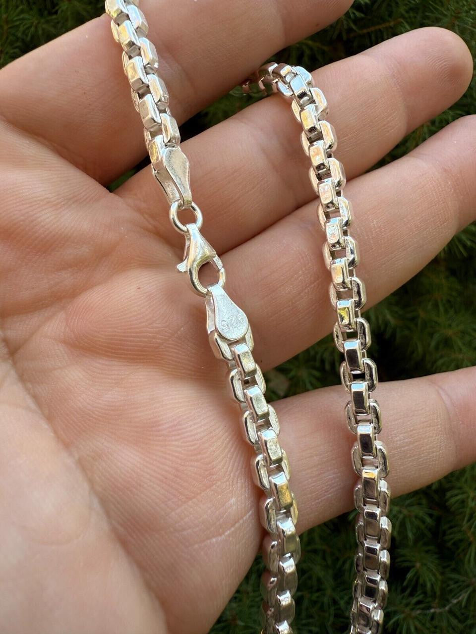 Puffed Rolo Chain Necklace - Hollow 925 Sterling Silver - 16"-28" - 5mm