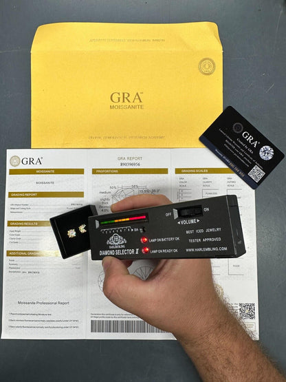 Rainbow Opal Moissanite Screwback Stud Earrings 925 Silver 14k Gold Plated 3-8mm