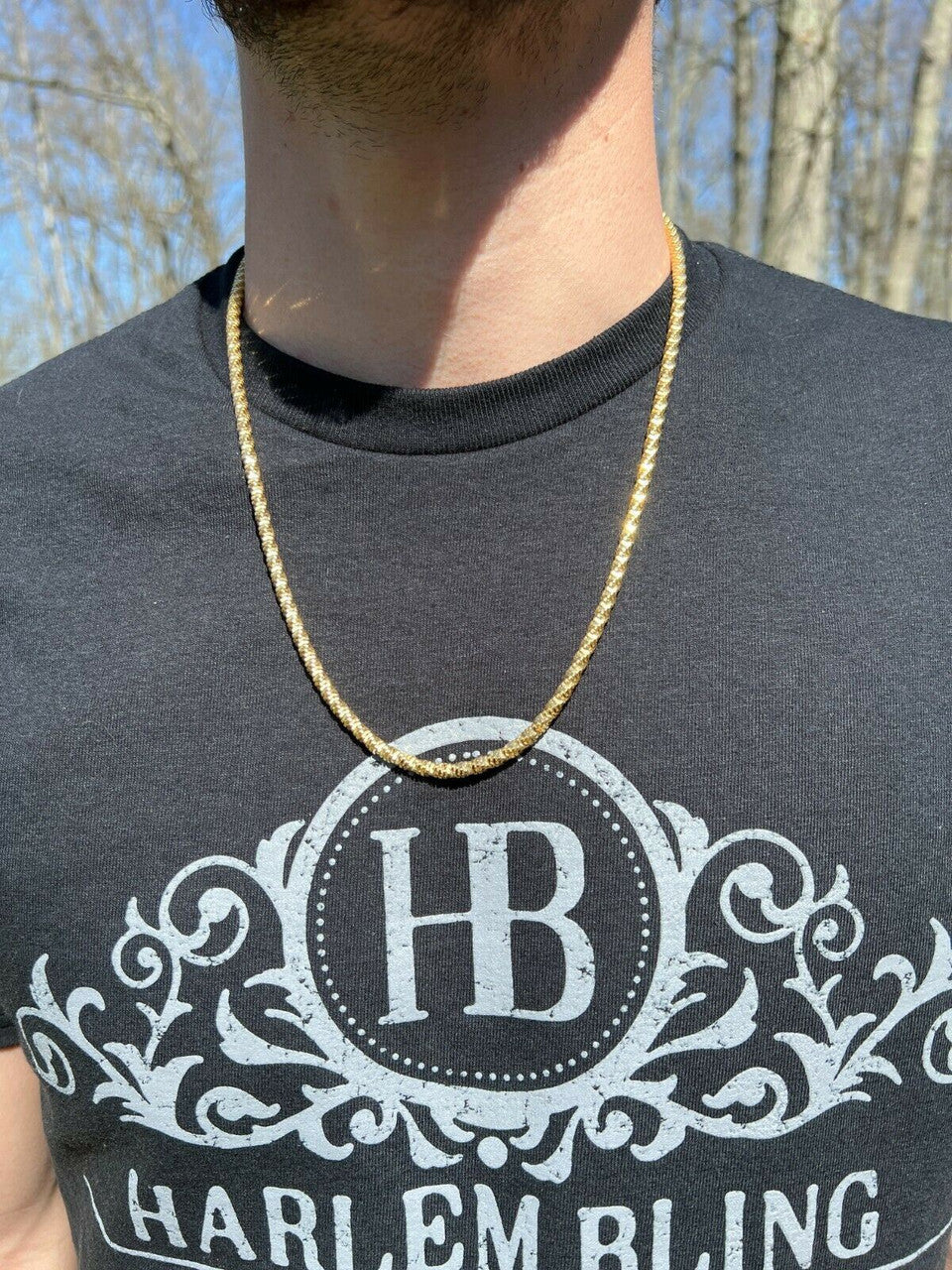 Real 14k Gold Vermeil 925 Silver Diamond Cut Sparkle Ice Rope Chain Necklace 4mm